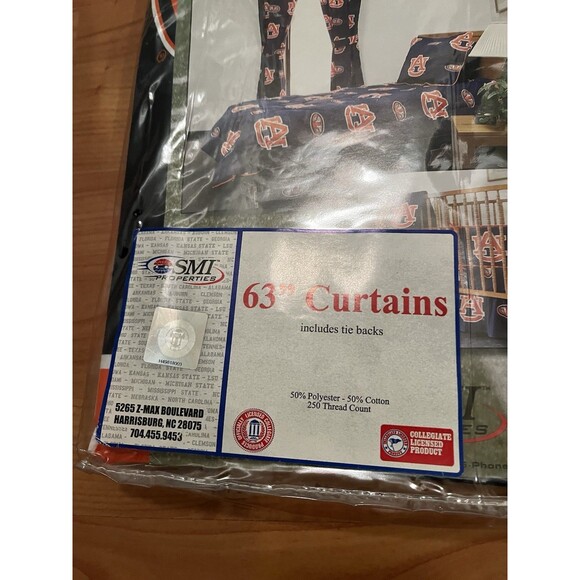 Auburn Tigers Curtain 2-Piece Matching Panel Set 63" 0r 84" Multicolor - Picture 15 of 16